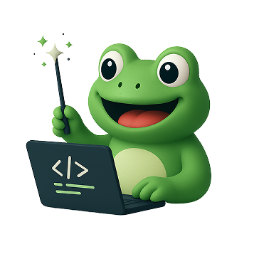 TestMagic Frog Mascot